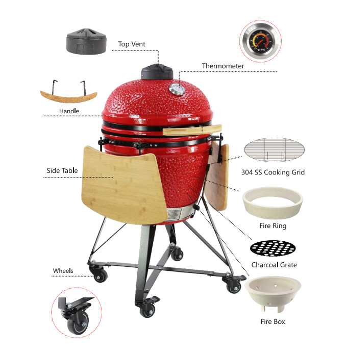 Kamado BBQ with 20-year warranty