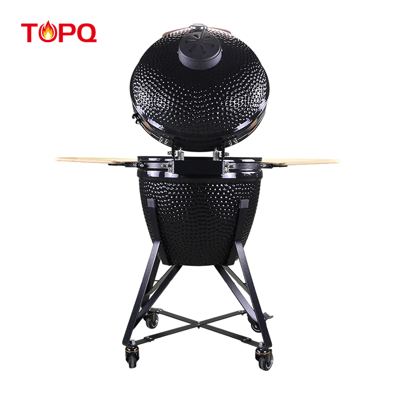Kamado grill outdoor setup
